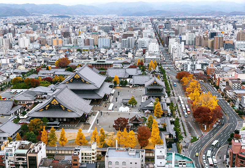 晩秋の京都360度展望